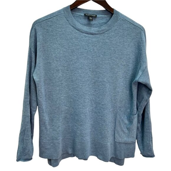 Eileen Fisher Blue Crew Neck Sweater - Picture 9 of 9